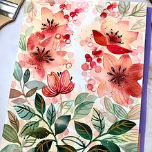 My project in Artistic Floral Watercolor: Connect with Nature course. Traditional illustration, Painting, Watercolor Painting, and Botanical Illustration project by Jade - 02.18.2022
