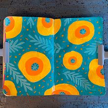 My project in Botanical Patterns in a Sketchbook: Conquer the Blank Page course. Projekt z dziedziny Trad, c, jna ilustracja, Pattern design, R, sunek botaniczn i Sketchbook użytkownika Katri Niinikangas - 17.02.2022