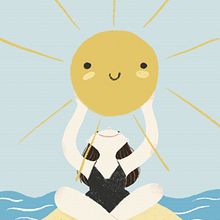 Verano - Gif Animado. Projekt z dziedziny Tradycyjna ilustracja i Animowana Ilustracja użytkownika Núria Ventura - 18.02.2022