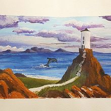 Mon projet du cours : Peinture de paysages enchantés à la gouache. Een project van Traditionele illustratie, Schilderij y Schilderen met gouache van Suzi Leclercq - 17.02.2022