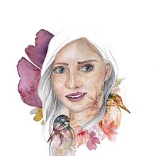 Mein Kursprojekt: Illustriertes Porträt mit Aquarell. Traditional illustration, Fine Arts, Painting, Drawing, Watercolor Painting, Portrait Drawing, and Artistic Drawing project by ramona_werner - 01.19.2022