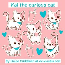 My project in Kawaii Illustration: Create Charming Characters course. Een project van Traditionele illustratie, Ontwerp van personages y Manga van Elaine Vitikainen - 14.02.2022