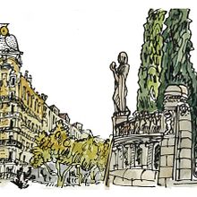 Mi Proyecto del curso: Sketching artístico en acuarela: atrévete a expresar tus ideas . Projekt z dziedziny Trad, c, jna ilustracja, Sketching, Kreat, wność,  R, sunek, Malowanie akwarelą i Sketchbook użytkownika Xavier Krauel - 19.02.2022