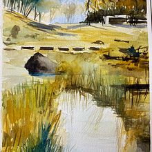 Mi Proyecto del curso: Paisajes naturales en acuarela. Fine Arts, Painting, and Watercolor Painting project by Veronica Carrasco - 02.18.2022