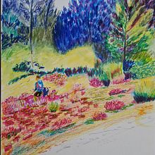 Paysage coloré . Un progetto di Disegno a matita di Virginie - 19.02.2022