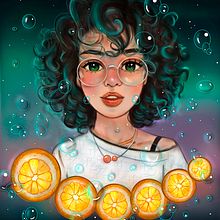 Mi Proyecto del curso: Retratos digitales de fantasía con Photoshop. Projekt z dziedziny Trad, c, jna ilustracja,  R, sunek, Ilustracja c, frowa, Portret, R, sunek c, frow, Malarstwo c i frowe użytkownika Sandra Lizz Silva Frías - 19.02.2022