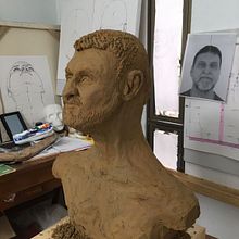 Mi Proyecto del curso: Retrato en barro: modela un rostro a escala real. Fine Arts, and Sculpture project by roberto_londonou - 02.20.2022