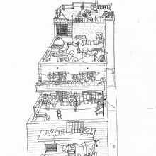 Illustration of an old building in Amman, Jordan "Ink". Un proyecto de Ilustración tradicional de m.alazem91 - 20.02.2022