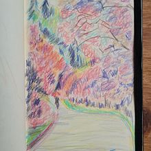 Nagano aux crayons de couleurs . Un progetto di Disegno a matita di Virginie - 20.02.2022