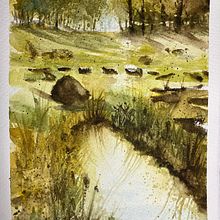 strada nel bosco. Traditional illustration project by tiziano cavagnino - 02.20.2022