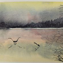 My project in Atmospheric Landscapes in Watercolor  course. Fine Arts, Painting, and Watercolor Painting project by rkitanova - 02.21.2022