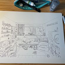 My project in Creative Sketching: Fill Your Illustrations with Life and Detail course. Ilustração tradicional, Esboçado, Desenho a lápis, Desenho, Pintura em aquarela, Sketchbook e Ilustração com tinta projeto de Emilie Kristensen-McLachlan - 21.02.2022