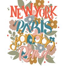 Spring&Travel Ein Projekt aus dem Bereich Digitale Illustration und Digitales Lettering von Chiara Bacchini - 21.02.2022