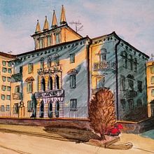 Il mio progetto del corso: Disegno architettonico con acquerello e inchiostro. Projekt z dziedziny Sketching,  R, sunek, Malowanie akwarelą,  R, sunek architektoniczn, Sketchbook,  R i sunek atramentem użytkownika Daniela Guarriello - 21.02.2022