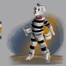 Personagem antropomórficos - fugitivo. Traditional illustration, Character Design, Drawing, Digital Illustration, and Watercolor Painting project by Gabriella C.S. - 02.21.2022