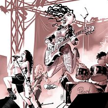 Rock n roll girls. Een project van Traditionele illustratie van Josep Giró - 22.02.2022