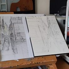 Mon projet du cours : Dessin architectural à l’aquarelle et à l’encre. Sketching, Drawing, Watercolor Painting, Architectural Illustration, Sketchbook & Ink Illustration project by kalisson - 02.22.2022