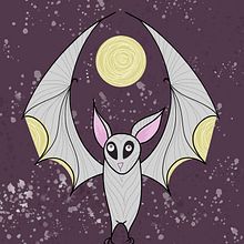 Moon Bat. Traditional illustration project by Ivy Williams - 01.14.2022