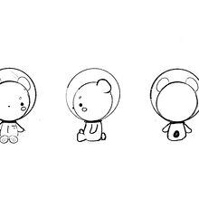 My project in Kawaii Character Creation in 3D with Blender  course. Ilustração tradicional, Design de personagens, Ilustração digital, Modelagem 3D, e Mangá projeto de Elizabeth - 22.02.2022