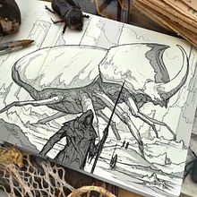 Fotografiando con cariño mis dibujos. Traditional illustration, Photograph, Drawing, Artistic Drawing, Fine Arts & Ink Illustration project by Dibujante Nocturno - 02.24.2022