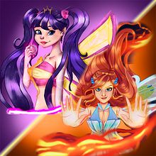 Nosso projeto do curso: Retrato de personagens femininas com Procreate. Musa e Bloom. Un proyecto de Ilustración tradicional, Ilustración digital y Dibujo digital de Lilian e Renata Martins - 11.02.2022