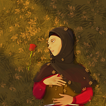 The Wilting Girl. Traditional illustration, and Artistic Drawing project by Hala Kesserwan Chibani - 02.20.2022