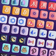 Crypto 3d icons. Projekt z dziedziny 3D użytkownika Luana Zampieri - 07.09.2021
