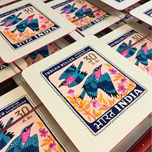 ongoing screen printing project - Stamp Collection. Un proyecto de Ilustración tradicional, Artesanía, Bellas Artes, Serigrafía y Dibujo de Charlotte Farmer - 23.02.2022
