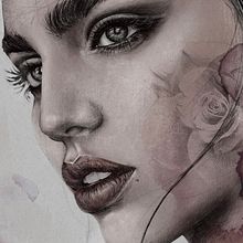 Ritratto illustrato con Elena Garnu. Traditional illustration project by Monica Pedrotti - 02.22.2022
