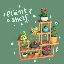Plant shelf. 3D, 3D Modeling, and Concept Art project by Dana Kwinkelenberg Giner - 02.23.2022