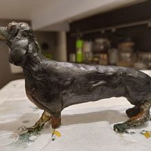  Modelado con chocolate: Perro Salchicha. Design, e DIY projeto de rkleinb - 24.02.2022