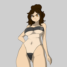 Gris swim suit challenge. Een project van Traditionele illustratie van Juan Molina - 24.02.2022
