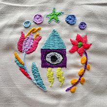 My project in Contemporary Embroidery With Traditional Mexican Needlework course. Arts, Crafts, Embroider, Fiber Arts, and Textile Design project by Andrea Masullo - 02.24.2022
