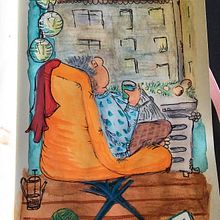 Mijn project van de cursus: Karaktercreatie vanuit observatietekeningen. Un progetto di Illustrazione tradizionale, Character design, Disegno e Sketchbook di Ulrike Schluter - 24.02.2022