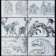 Mon projet du cours : Esquisse quotidienne pour une inspiration créative. Projekt z dziedziny Trad, c, jna ilustracja, Sketching, Kreat, wność,  R, sunek i Sketchbook użytkownika Annabelle Morvan - 24.02.2022