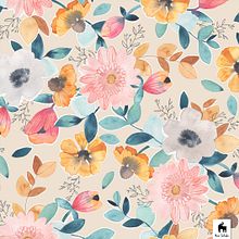 Estampa Floral Aquarelado . % Mariana Terleski tarafından hazırlanan Tekstil Baskısı projesi - 02.24.2022
