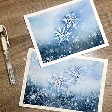 Fiocchi di neve  . Arte plastice, Pictura și Pictură în acuarelă de Delia Florentina Zara - 01.19.2022