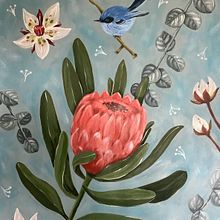 Meu projeto do curso: Pintura botânica com acrílico Ein Projekt aus dem Bereich Traditionelle Illustration, Bildende Künste, Malerei, Malerei mit Acr, l und Botanische Illustration von Vera Chinigo - 25.02.2022