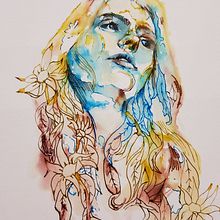 Experimental Portraits with Ink, Tea and Alcohol. - KayBiden. Projekt z dziedziny Trad, c i jna ilustracja użytkownika kaybiden - 25.02.2022