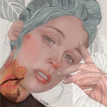 Mon projet du cours : Portrait illustré avec Procreate. Un progetto di Illustrazione tradizionale, Illustrazione vettoriale, Illustrazione digitale e Disegno di ritratti di Audrey Jadevamens - 23.02.2022