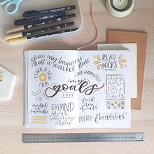Tombow | Bullet Journal Set Up. Traditional illustration, Arts, Crafts, Graphic Design, T, pograph, and Lettering project by Louise Chai - 01.03.2022
