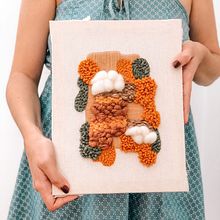 Mi Proyecto del curso: Cuadros textiles: combina tejido, bordado y punch needle. Un progetto di Design di accessori, Artigianato, Ricamo, Interior Design, Fiber Art, Punch needle, Tessitura e Textile Design di Melisa Gonzalez - 25.02.2022