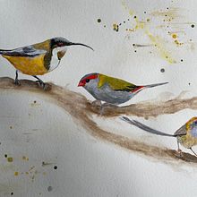 My project in Artistic Watercolor Techniques for Illustrating Birds course. Traditional illustration, Watercolor Painting, Realistic Drawing, and Naturalistic Illustration project by kate_sp - 02.26.2022