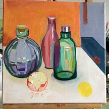 My project in Contemporary Oil Painting Techniques course. Un proyecto de Pintura al óleo de Doris Grieten - 26.02.2022