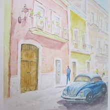 My project in Urban Landscapes in Watercolor course. Projekt z dziedziny  Sztuki piękne, Malowanie akwarelą,  R i sunek architektoniczn użytkownika Shartra Sylivant - 26.02.2022