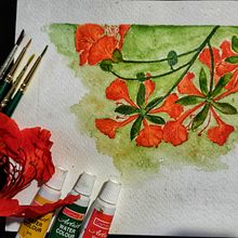 My project in Botanical Illustration with Watercolors course. Traditional illustration, Fine Arts, Painting, Drawing, Watercolor Painting, and Botanical Illustration project by Naseeha C P - 02.27.2022