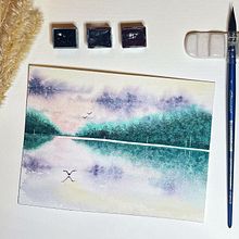 Mon projet final paysage atmosphérique de Christian Koivumaa . Un proyecto de Ilustración tradicional, Pintura a la acuarela, Paisajismo y Bellas Artes de Valérie - 26.02.2022