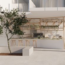 Mi Proyecto "Korean Café" del curso: Visualización arquitectónica con V-Ray para SketchUp Ein Projekt aus dem Bereich Architektur, Innenarchitektur, Digitale Architektur, ArchVIZ, Raumgestaltung und Innenarchitektur von Sofia Saracho - 27.02.2022