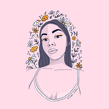 Meu projeto do curso: Retrato ilustrado com elementos botânicos . % Fernanda Ferreira Santana Silva tarafından hazırlanan Geleneksel illüstras, on, Dijital İllüstras, on, Botanik İllüstras, on, Ve Dijital Çizim projesi - 02.26.2022