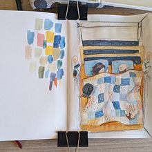 My project in Exploratory Sketchbook: Find Your Drawing Style course. Projekt z dziedziny Trad, c, jna ilustracja, Sketching, Kreat, wność,  R, sunek, Malowanie akwarelą, Sketchbook i Malowanie gwaszami użytkownika Laura Sanchez - 28.02.2022
